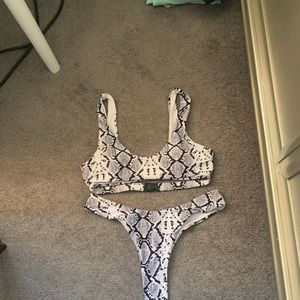 Shein Snakeskin Bathing Suit Set